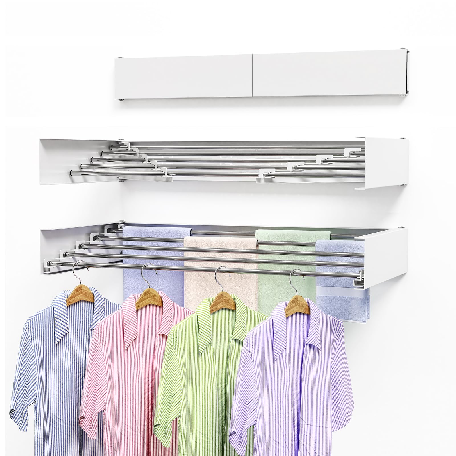 Tendedero De Pared Wavetoka Plegable Blanco