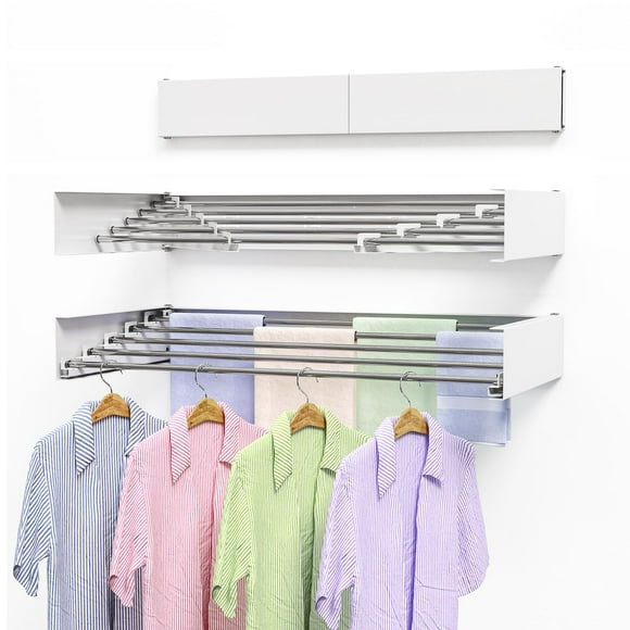 Tendedero de pared Wavetoka plegable blanco