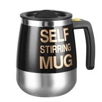 Xusx111 - Auto Agitación Taza Auto Mezclando Taza De Acero Inoxidable - Para Café, Leche, Té, Regalo Ideal De Viaje Y Oficina (Negro, 600Ml)