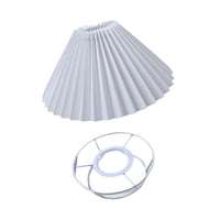 Magideal - Pantalla Plisada Para Lámpara Colgante De Techo, Cubierta De Lámpara De Araña Con Base E27 Simple, Accesorios De Iluminación, Pantalla De Para Comedor Blanco