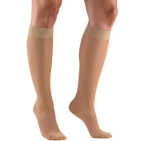 Medias de compresión Truform Sheer de 15 a 20 mm Hg hasta la rodilla