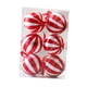thumbnail image 1 of 6 Bolas Navideñas Reutilizables De 3,15 Pulgadas Para Decoración Navideña, Para Cumpleaños, Hogar, Vacaciones, Color Rojo Y Blanco., 1 of 5