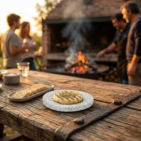 Plato de Piedra de Cantera para Asado y Aperitivo - Witralun