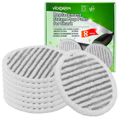 Vickorpen - Pack De 8 Almohadillas Steam De Repuesto Para Shark S8001 S7001 S7201