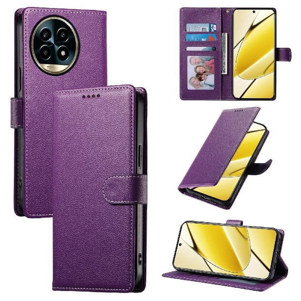 Funda para FOXDOCK Realme 13 Pro 5G– Cuero Premium, 3 ranuras para tarjetas, Protección contra impactos