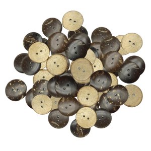 Bothyi - 100X Botones De Cáscara De Coco Decoración Hecha A Mano Para Ropa Álbum De Recortes 2 Agujeros 15Mm