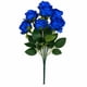 thumbnail image 3 of Ramo 7 Rosas Rojas Artificiales Textura Terciopelo 44cm azul Talla Única, 3 of 7