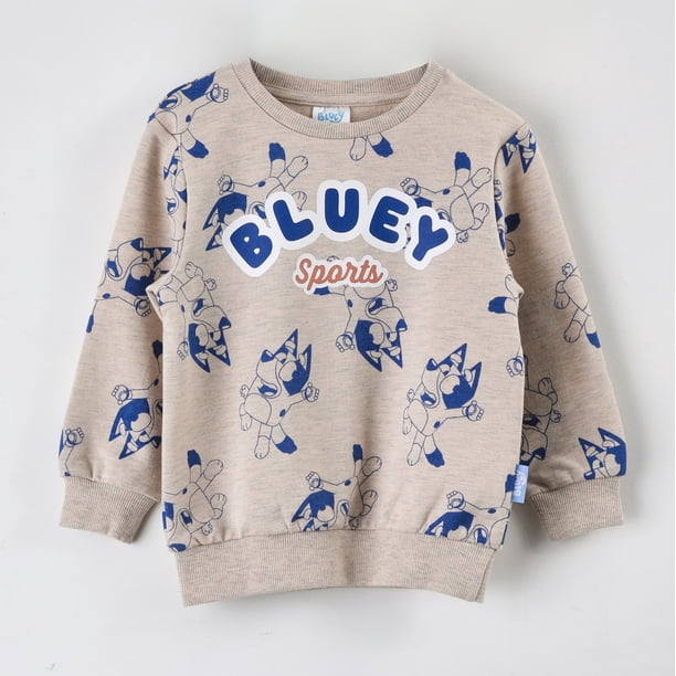 Polerón Cerrado Niño Bluey Full Print Beige