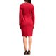 thumbnail image 3 of INSPIRE CHIC Vestido de Trabajo para Mujer de Manga Larga con Cuello Asimétrico Bodycon de Negocios Cóctel L Rojo, 3 of 5
