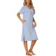 thumbnail image 4 of INSPIRE CHIC Camisón de Mujer de Rayón con Cuello en V, Suave y Sedoso, de Manga Corta, Camiseta de Dormir Midi con Bolsillos, Vestido Ligero para Estar en Casa L Púrpura, 4 of 6