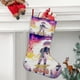 thumbnail image 2 of Jentry Chau vs. El Inframundo Tema: Calcetines de Navidad, fino lino blanco para colgar en escaleras y chimenea, decoración navideña para el hogar, regalo de Navidad. 45cm × 32cm, 2 of 5