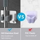 thumbnail image 4 of 1/4pcs Mop Broom Holder No Drill Bit SUS304 Stainless Steel Mop Broom Organizer Wall Mount Heavy Duty Hook Hanger Storage Rack Self Adhesive For Bathroom Kitchen Office Silver Kitchen Supplies, 4 of 4