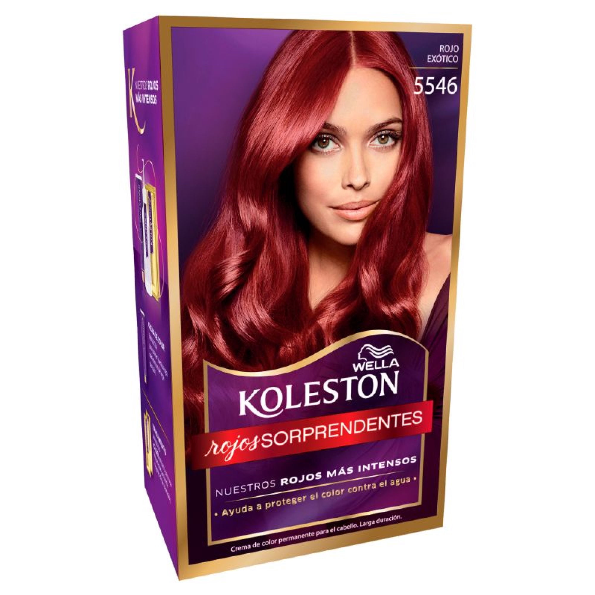 Tintura Permanente Para El Cabello Koleston Con Tratamiento Hidratante 5546 Rojo Exótico