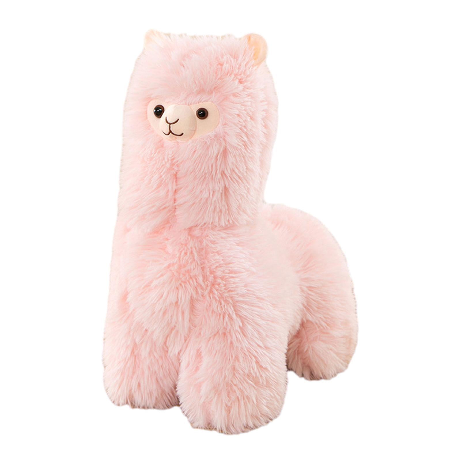 Magideal - Almohada De Animales De Peluche De Alpaca, Juguete Para Bebés, Figuras Para Niños Y Niñas, Cojín Suave, Llama, Juguete De Peluche Para Coche, Sofá Pre 40cm Rosa