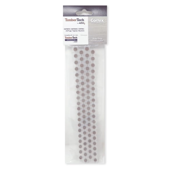 Tapones de repuesto TimberTech Cortex, 80 unidades, gris pizarra