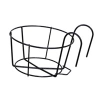 Magideal - Barandillas, Maceteros, Soportes Para Macetas, Valla Redonda, Estante, Contenedores, Arte En Hierro, Cestas Colgantes, Estante Artístico En Hierro Par Negro 12Cm