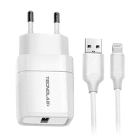 Tecnolab - Kit Cargador Rapido Usb A Light Ning Tl466 Blanco