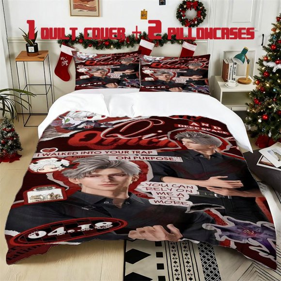 3pcs Ai & Deep Space Zis Li Printed Bedding Set Soft Duvet Cover with 2 Pillowcases All Season Comfort