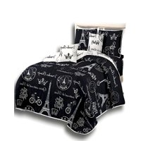 Genérico - Quilt De Verano King Diseño Paris Negro