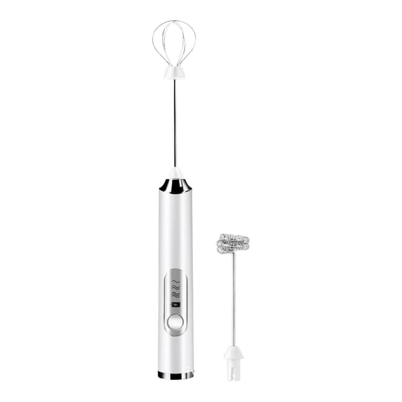 Espumador de leche recargable, batidor de huevos, agitador de leche de café ajustable, Mini mezclador automático de bebidas eléctrico para hornear en blanco