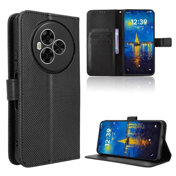 Funda Billetera para Motorola MOTO Razr 50 con Ranuras y Soporte Marrón