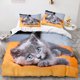 thumbnail image 2 of 3D Animal Cat Quilt Cover 3D Large Printed Double Size Quilt Cover Bedding Set Single Set, 2 of 5