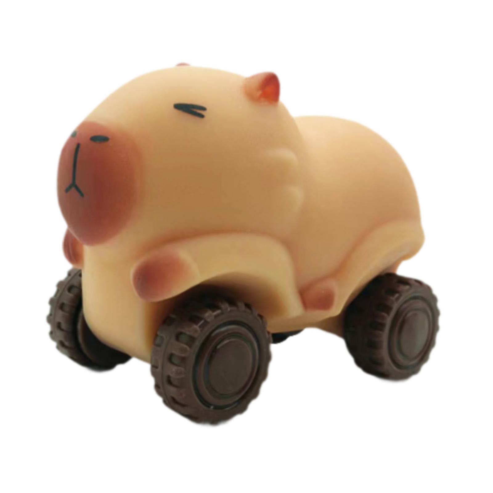 Magideal - Capybara-Juguete De Tracción, Deslizador De Arena De Capybara, Carrito De Tracción Creativo De Dibujos Animados, Coches Extraíbles Para Niños En Edad Marrón