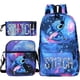 thumbnail image 1 of Disney Stitch Print Kids Backpack 3pcs/Set Cartoon Kindergarten Pencil Case Boy Girl Shoulder Bag Children Schoolbag Gift, 1 of 3