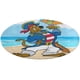 thumbnail image 1 of Scooby Doo Piratas Alfombra Redonda de Felpa Coral, Antideslizante, No Desprende Pelusas, Lavable y Duradera para Salón, Dormitorio y Habitación de Niños 60cm, 1 of 6
