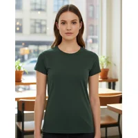 Creaprint - Polera Algodon Mc Mujer Verde Bosque Talla Xl