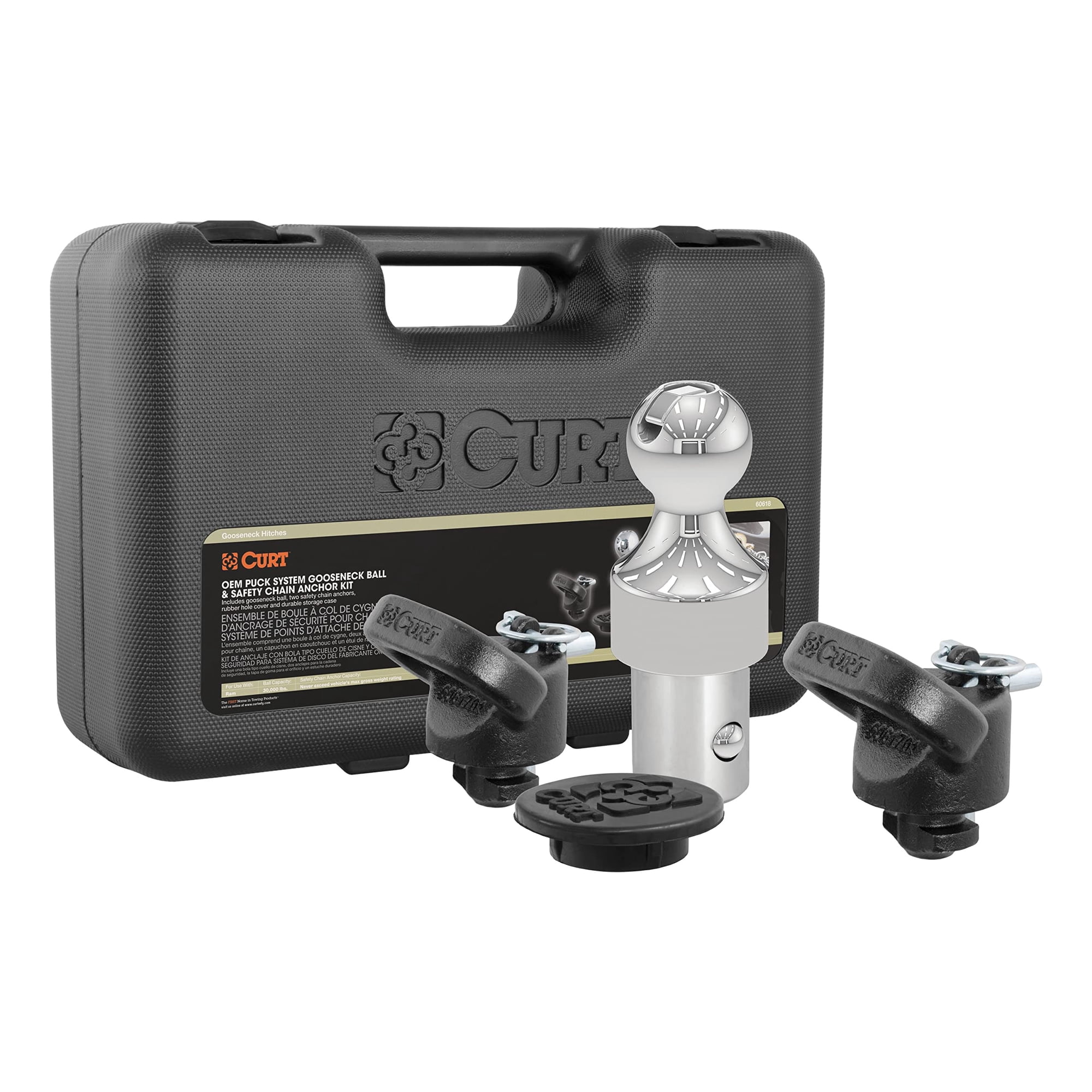 Kit De Enganche Tipo Cuello De Cisne Curt 60638, 38,000 Lb, Cromado