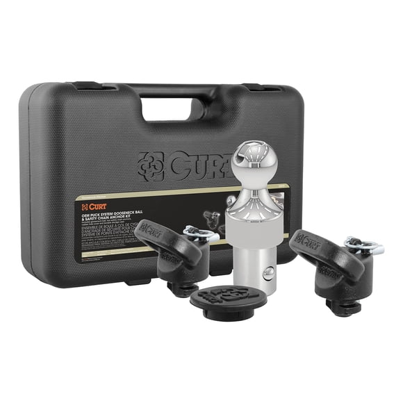 Kit de enganche tipo cuello de cisne CURT 60638, 38,000 lb, cromado