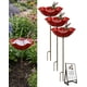 thumbnail image 1 of Estaca jardín flor metal hecha mano baño pájaros estación riego abejas regalo polinizadores, 1 of 7