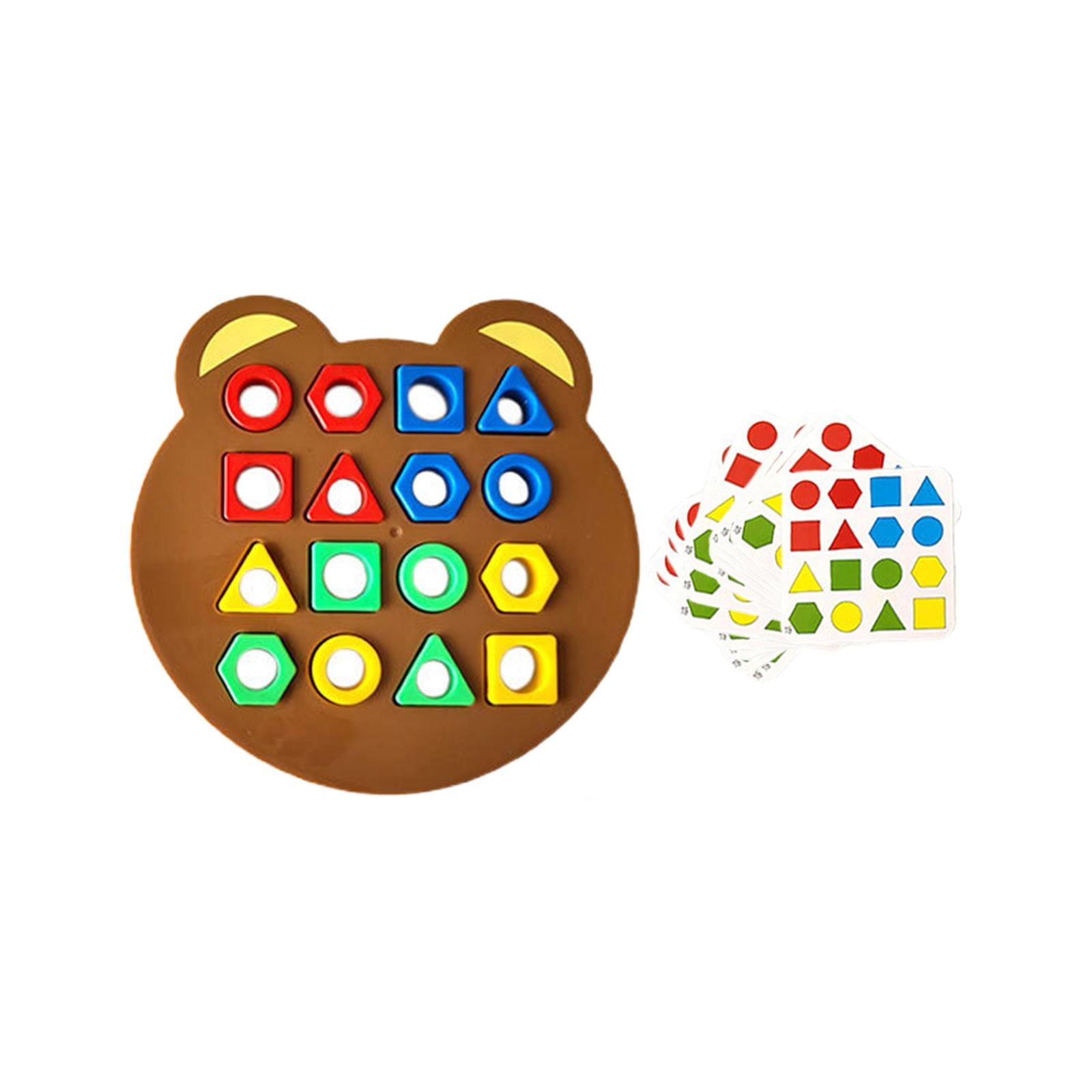 Bothyi - Juego De Combinación De Formas Bloques Match Puzzles Rompecabezas Para Niñas Niños En Edad Preescolar Individual