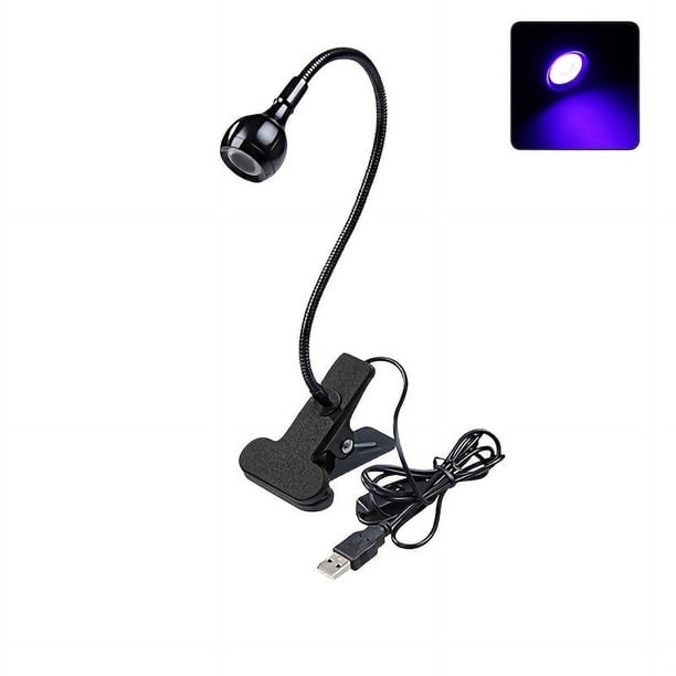 Led Ultraviolet Lights Clip-On Flexible Metal Tube UV Lamp USB Mini UV Gel Curing Light Desk Lamp Nail Dryer For DIY Nail Art For Indoor Bedroom Home Decor Living Room, Desk Accessories, Perfect For