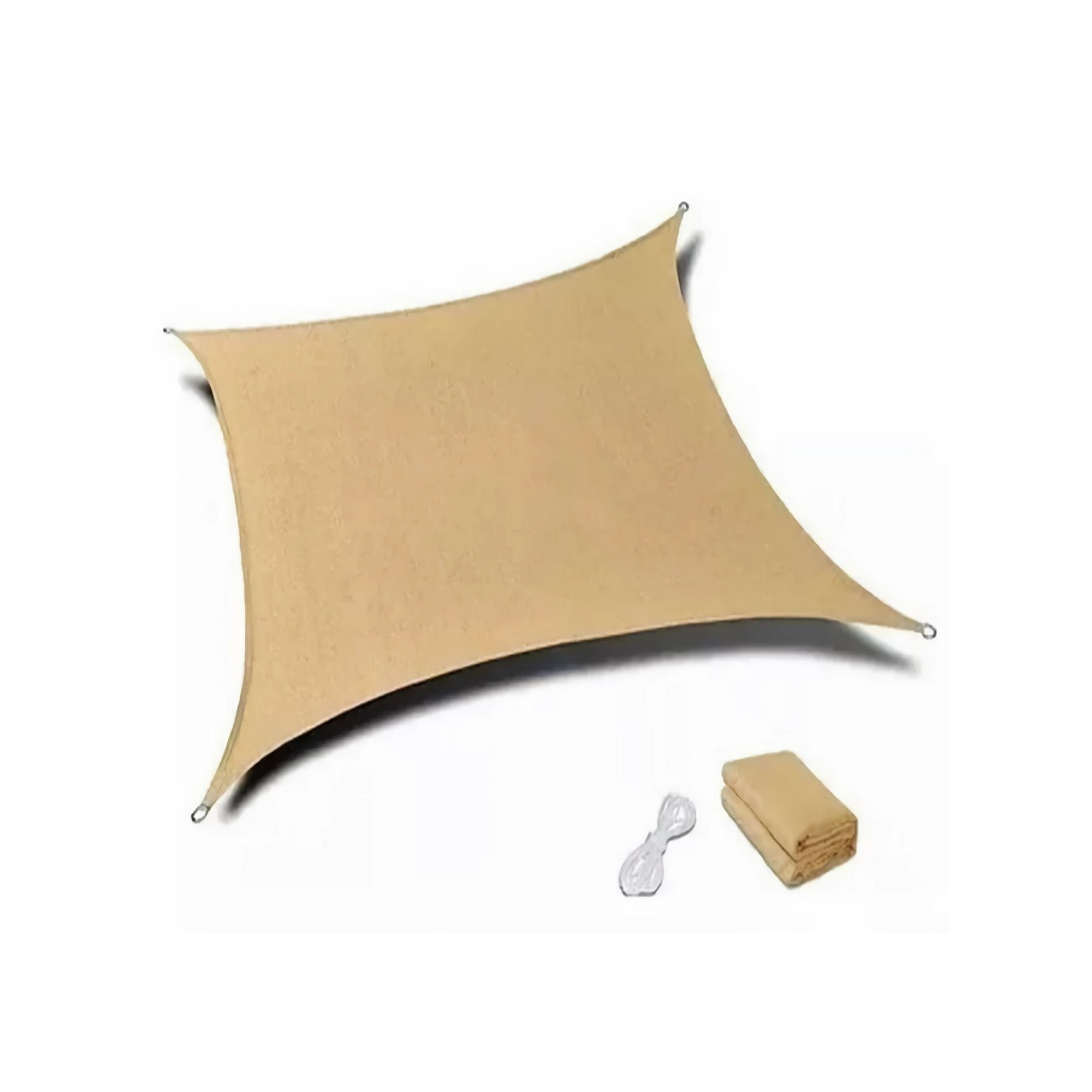 Genérico - Toldo Vela Cuadrado 3x3 Con Filtro Uv