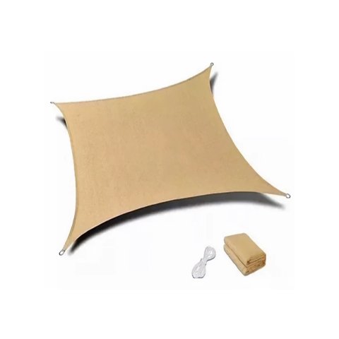 Genérico - Toldo Vela Cuadrado De 4X4 Mts Con Filtro Uv