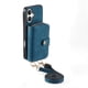 thumbnail image 3 of Funda Tipo Cartera con Correa Cruzada para iPhone 16 Plus Protección Contra Golpes Azul, 3 of 6