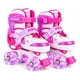 thumbnail image 1 of Patines 4 Ruedas Led Rupu Niñas Ajustable Sirena Aquapink, 1 of 4