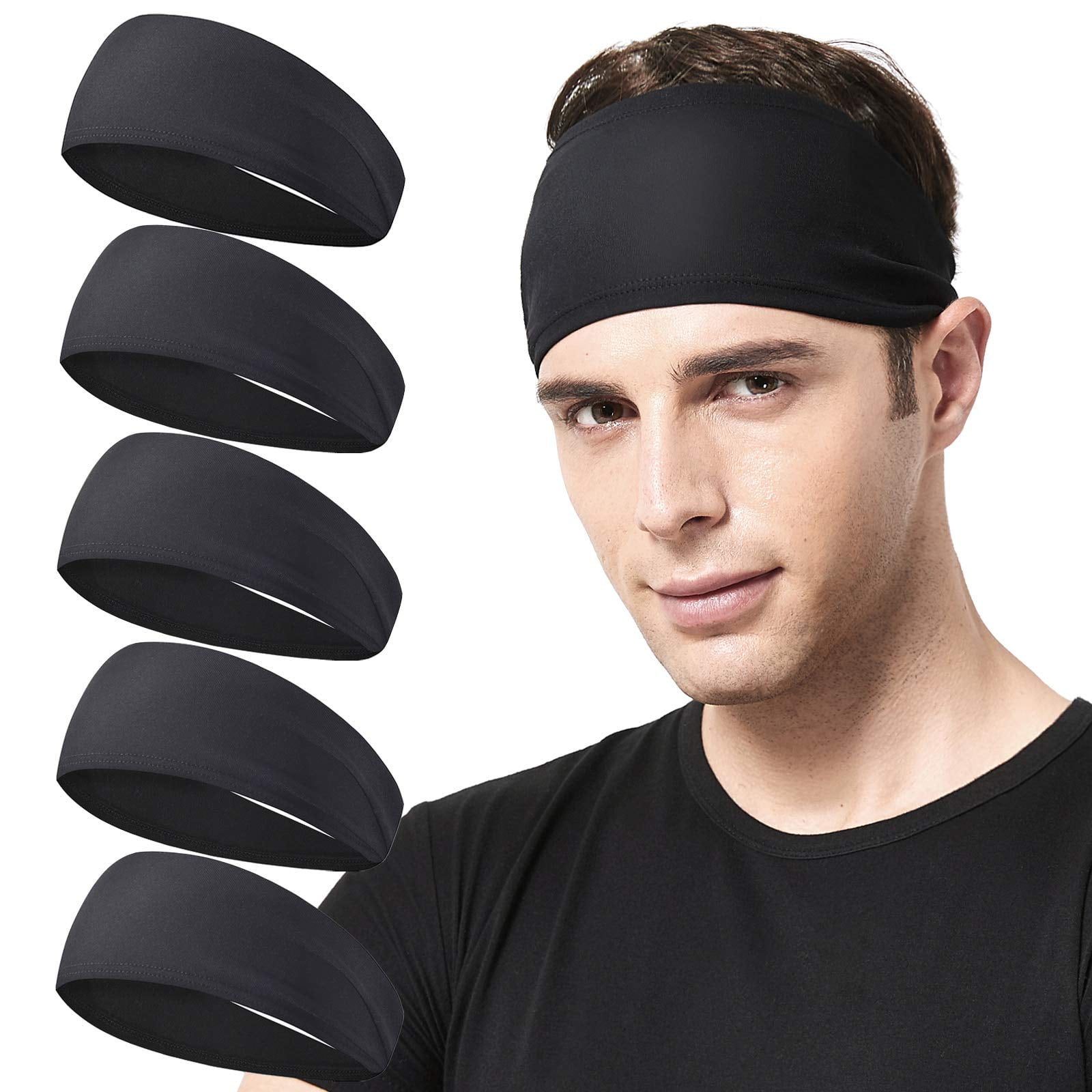 Diadema Acozycoo Running Diadema Para Hombre Y Mujer (paquete De 5)