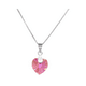thumbnail image 2 of Collar De Plata Corazón Cristal Rosa, 2 of 3