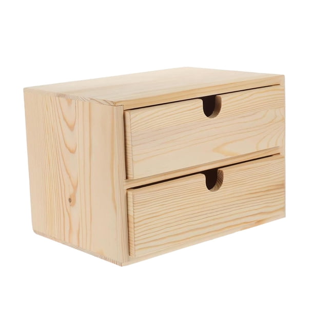 Organizador de joyas de madera con cajones, joyero decorativo para mujer, organizador de joyas con cajones extraíbles para collares y artículos pequeñ