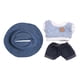 thumbnail image 2 of Mini Conjunto De Ropa Para Muñecas De 17cm Y 6 Pulgadas, Disfraz, Ropa Bonita Para Muñecas De 5, 6, 7 Y 8 Años, Azul Con Sombrero, 2 of 3