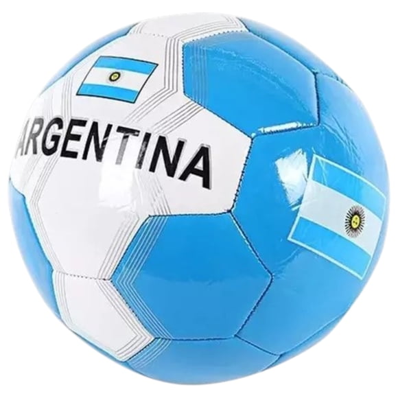 Pelota de Fútbol PWRFitness Argentina 20 cm Celeste Blanco
