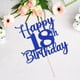 thumbnail image 2 of Decoración para tartas Kaoenla con purpurina para cumpleaños número 18, color azul, 2 of 7