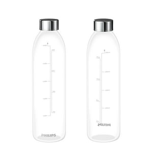 Dispensador De Filtro De Agua Philips Add5930, Botella De Vidrio De 500 Ml, Paquete De 2