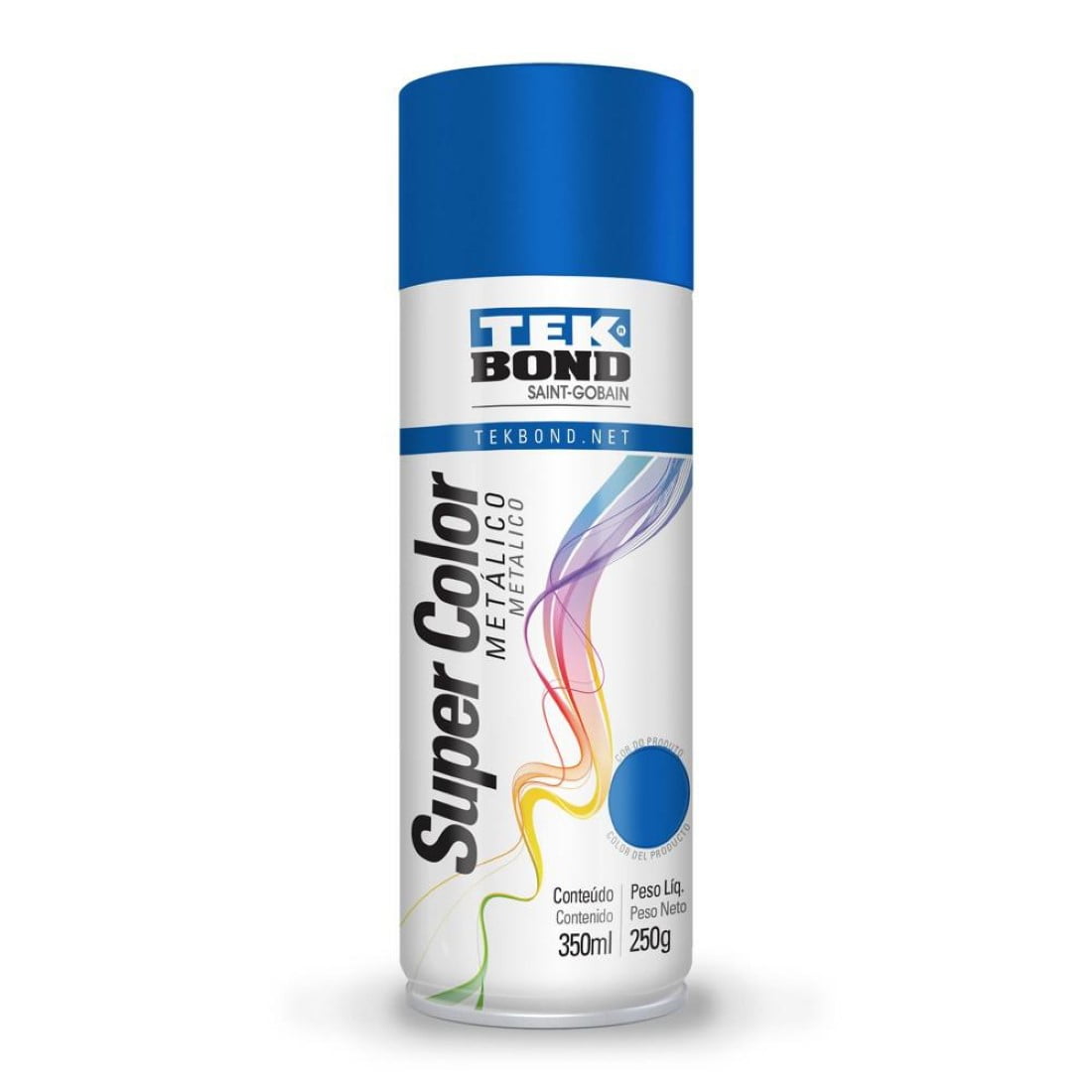 Tekbond - Pintura Acrilica Aerosol 350ml Metálico Azul