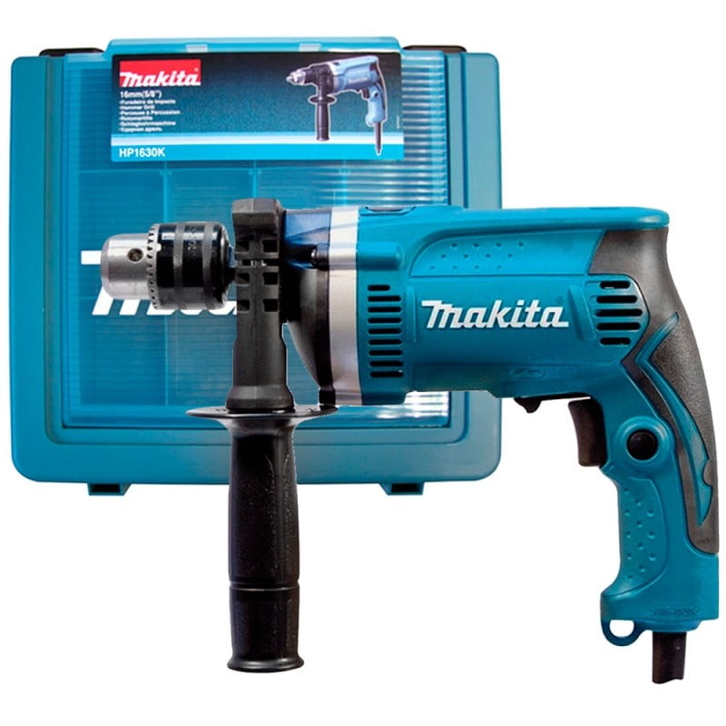 Makita - Taladro Percutor Hp1630k 13mm 710w Con Maleta