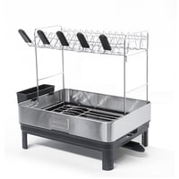 Wakeshome - Escurridor De Platos Inoxidable De Dos Niveles Secaloza Alta Gamma Rack Organizador De Cocina