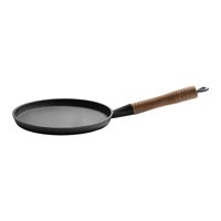 Magideal - Sartén Para Cocinar Tortillas, Sartén Para Desayuno, Parrilla Multifuncional Para Carne, Plancha Redonda, Sartén De Hierro Fundido Para Fiestas Al Aire Libre, Cocina 22Cm